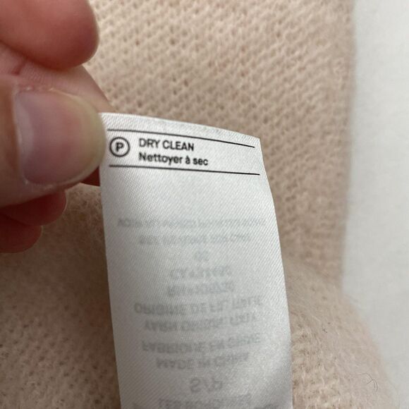 Vince Sweater Womens Small Blush Pink Alpaca Mohair Blend Soft Fuzzy Cozycore - Picture 9 of 10